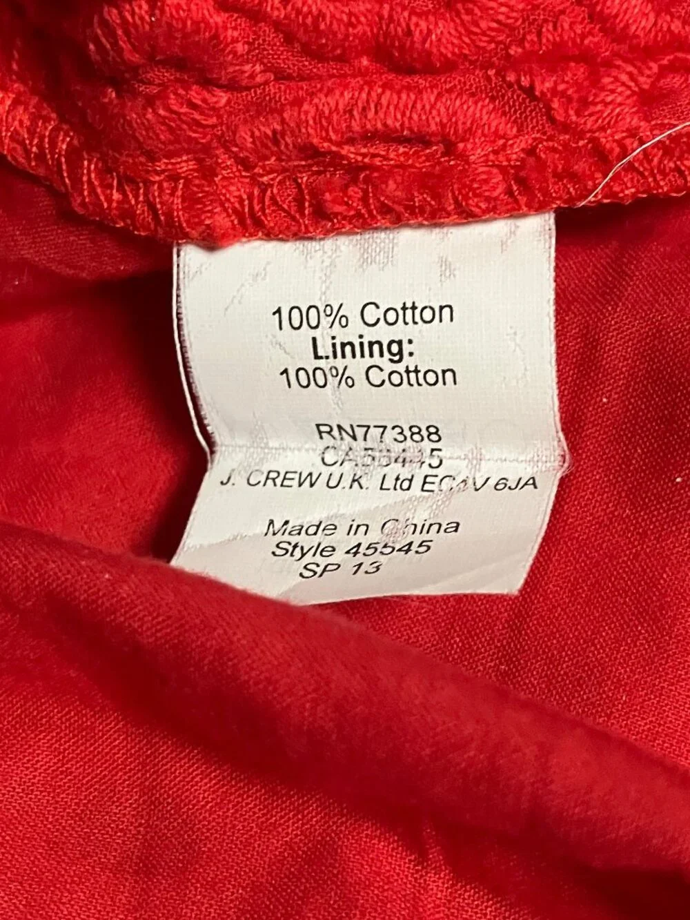 J. Crew No. 2 Pencil Skirt Ultra Eyelet, Red, Cotton, Size 4, Style 45545 - Picture 4 of 4